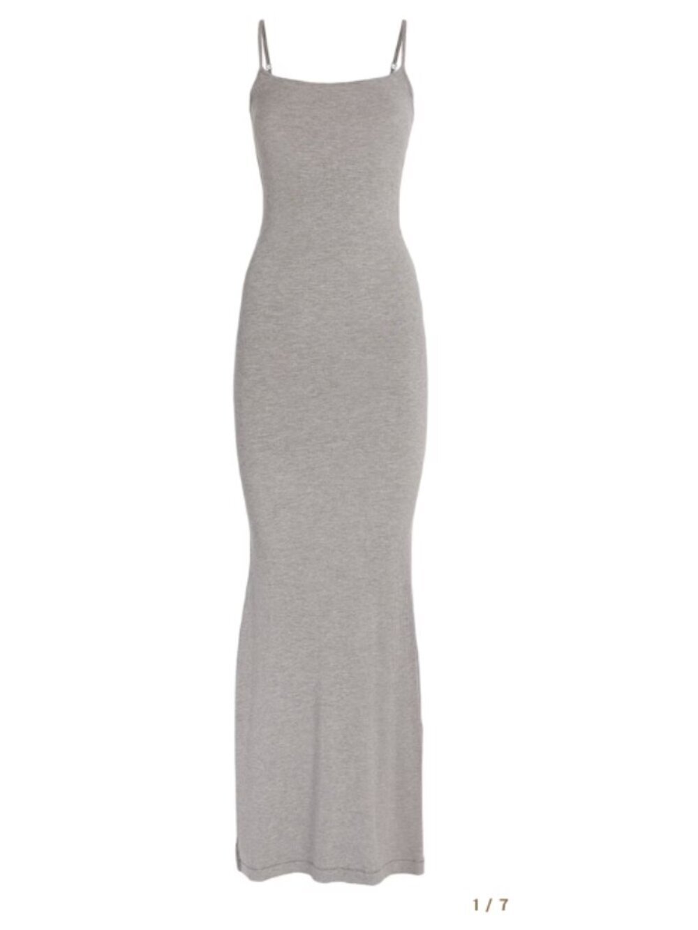 SKIMS Soft Lounge Long Slip Dress Heather Grey NWT Size L sexy 90s feminine cozy